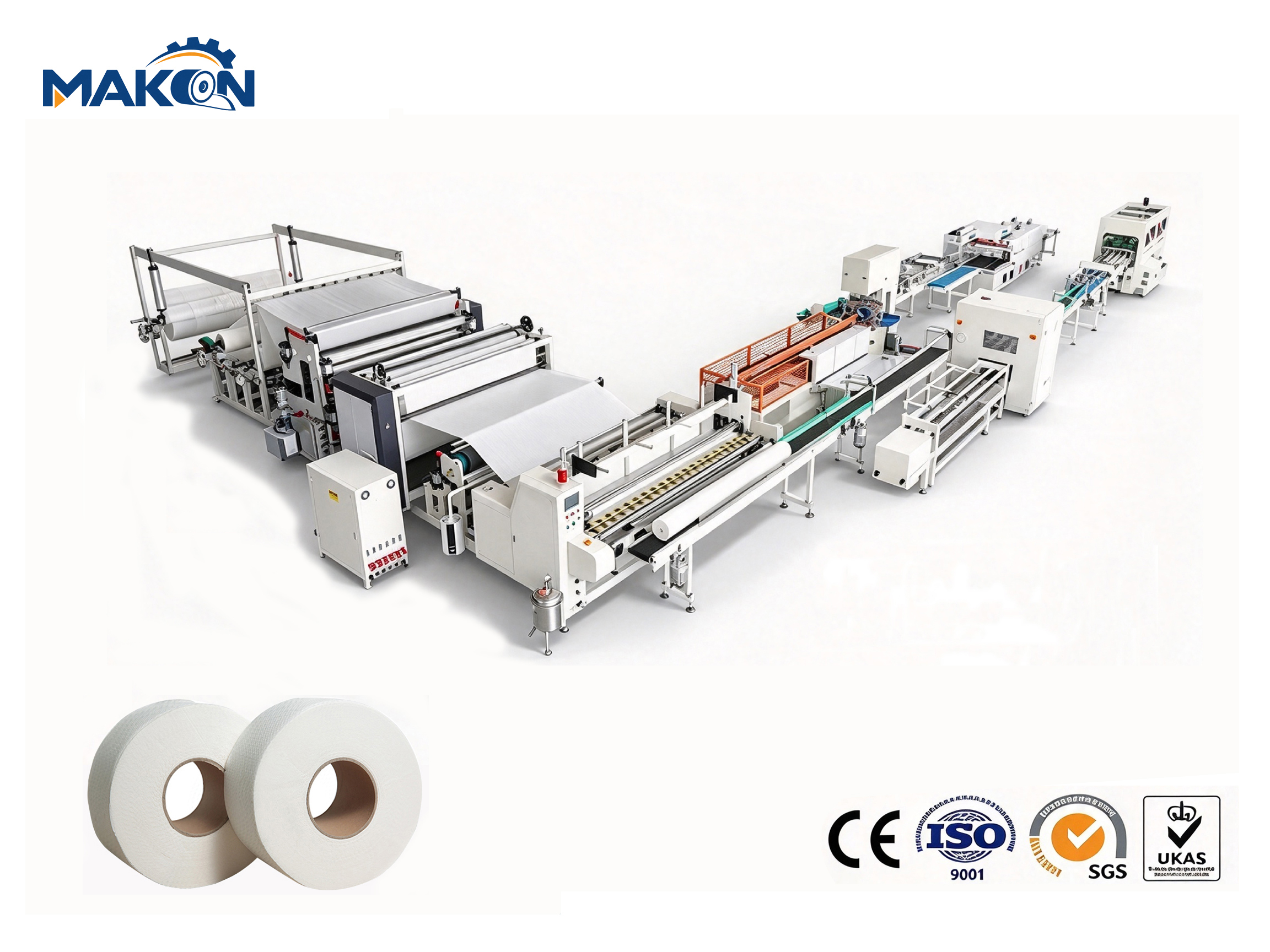 Fully Automatic Maxi Roll Rewinding Production Line