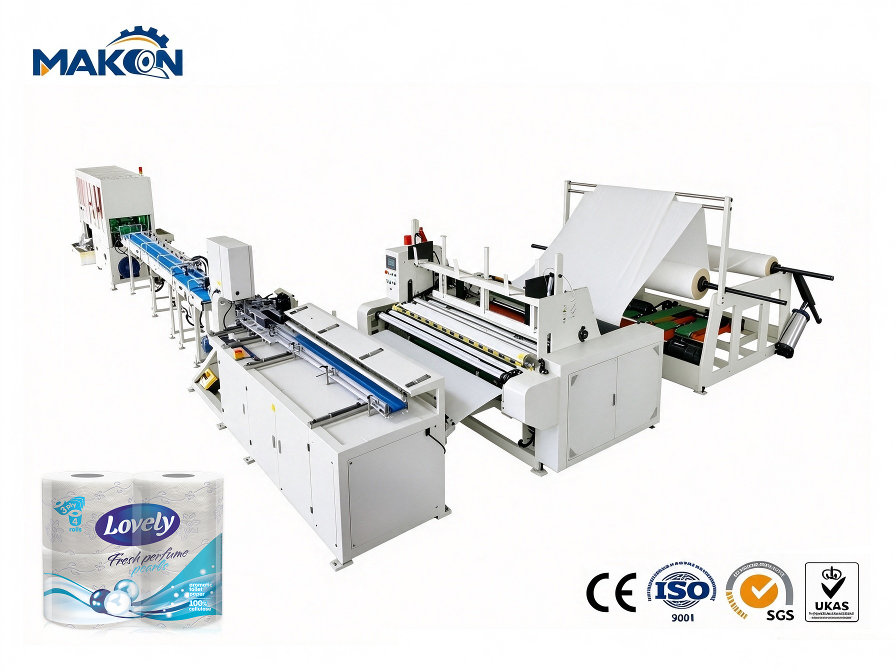 High Speed Toilet Paper Rewinder Machine